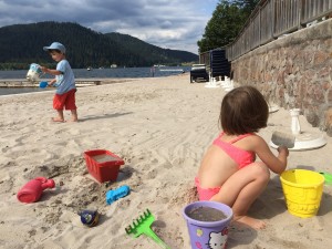 Plage privée de Gerardmer dans les Vosges.